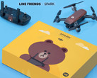 DJI Line Friends Spark: Gebrandete Flugdrohne mit einem Bären als Aufdruck.