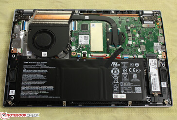 Acer Swift 3 SF314-511-54ZK: RAM ist onboard, nur die WiFi und die M.2-SSD können getauscht werden.