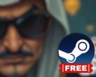 Oil Sheik enthält Elemente aus Simulation, Puzzle und Aktienhandel. Im Bild - unscharfe Cover-Miniaturansicht des Spiels mit überlagertem Steam-Logo (Bildquelle: Steam - Editiert