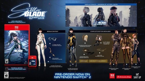Im Bild: Anzeige für „Stellar Blade Complete Edition“.