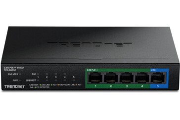 Der lüfterlose Multi-Gigabit-Switch TPE-BG350 von Trendnet kommt im robusten Metallgehäuse.