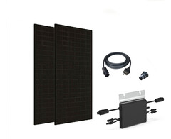 Solaranlage mit Wechselrichter Hoymiles-HM-600 und Solarmodulen von Ja Solar (Bild: Ja Solar, Hoymiles)