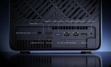 Die Netzwerkanbindung ist auch mit hoher Geschwindigkeit möglich (Bildquelle: Minisforum)