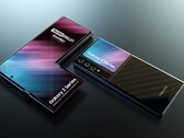 Samsung hat ein Smartphone entwickelt, bei dem nur ein Teil des Displays faltbar ist. (Bild: Concept Creator / LetsGoDigital)