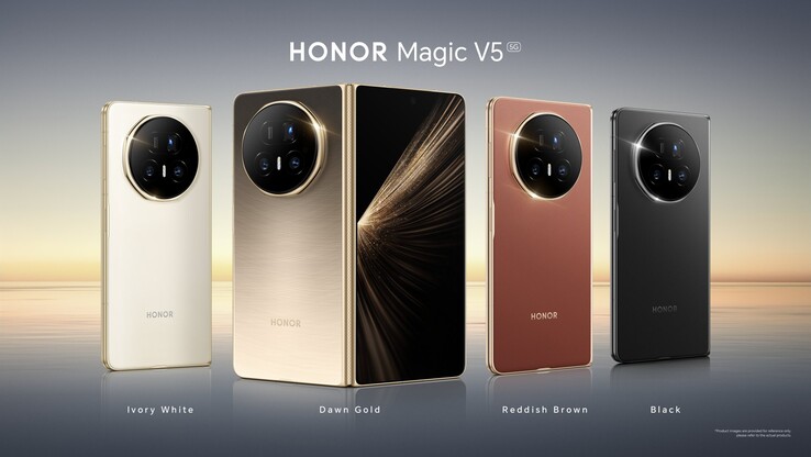 Das Honor Magic V5 startet in vier Farben in Europa. Nur die weiße ist bis zu 8,8 mm dünn.