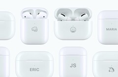 Die Ladehülle der AirPods Pro kann bei Bestellung jetzt noch vielseitiger graviert werden. (Bild: Apple)