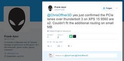 "Offizielle" Bestätigung: Der Thunderbolt Port am XPS 15 ist nur mit 2 PCIe Lanes angebunden