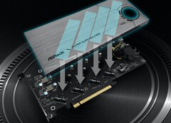 Die ASRock Hyper Quad nimmt bis zu vier M.2 22110 SSDs auf. (Bild: ASRock)