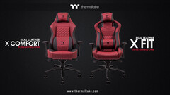 Thermaltake X Fit und X Comfort: Hochwertige Echtleder-Gaming-Stühle in Burgunderrot.