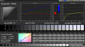 Graustufen (Farbmodus Lebhaft, Farbtemperatur Standard)