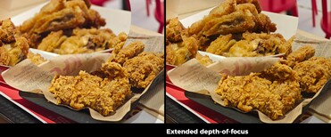 Ultra für durchgehende Schärfe trotz 1-Zoll-Sensor.