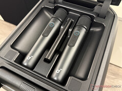 zwei Mikrofonen unter einer Abdeckung...