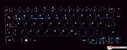 Tastatur des Acer Swift 7 SF714 (beleuchtet)