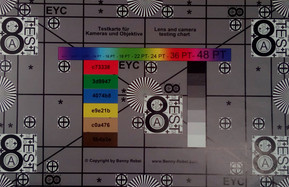Testchart abfotografiert