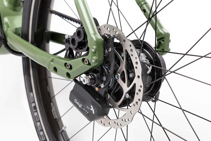 Das Fahrrad gibt es auch mit Carbonriemen und Rohloff-Schaltung