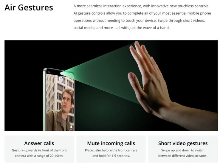 Beworben wird eine spezielle Gestensteuerung