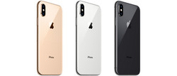 Farbvarianten des iPhone XS: Gold, Silber, Space Grau.