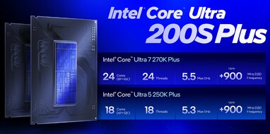 Intel Arrow Lake Refresh - Core Ultra 7 270K Plus und Core Ultra 5 250K Plus (Quelle: Intel)