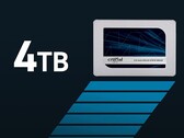 Amazon verkauft die zuverlässige Crucial MX500 mit 4TB Speicherkapazität gerade für glatte 230 Euro (Bild: Crucial)