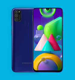 Das Samsung Galaxy M21 von vorne und hinten (Bild: Samsung)