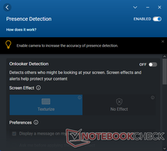 Präsenzerkennung über IR. Diese Funktion ist hochwertigen Dell-Business-Laptops vorbehalten.