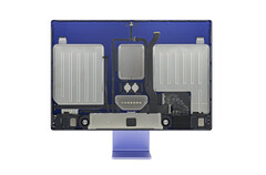 Genau wie erwartet besteht der neue Apple iMac fast nur aus einem Bildschirm und einem winzigen Mainboard. (Bild: iFixit)