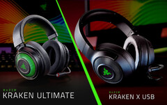Razer Kraken Ultimate und Kraken X USB Gaming-Headsets.