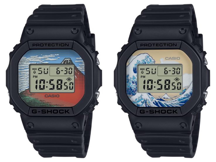 Die Casio G-Shock DW-5600KHG25-1 (links) und DW-5600KHK25-1 (rechts) Uhren. (Bildquelle: Casio)