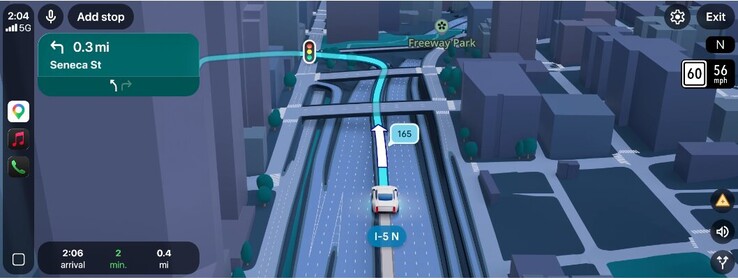 So sieht die neue Google Maps-Ansicht mit „Immersive Navigation“ aus.
