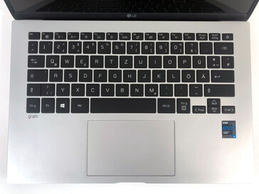 Tastatur und Touchpad des LG Gram 14Z90P