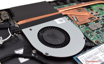 Ein Lüfter befördert die Wärme nach außen.