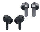 The Galaxy Buds 4 Pro and Galaxy Buds 4, from left to right.