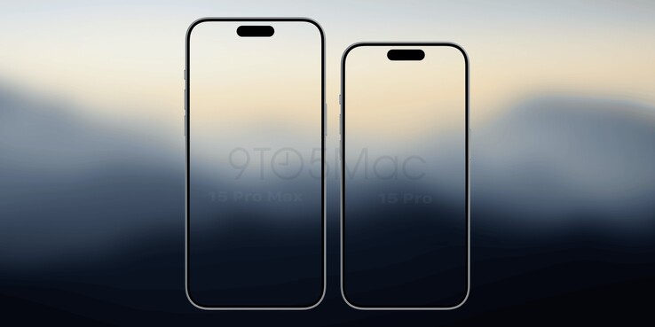 So sollen Apples iPhone 15 Pro Max und iPhone 15 Pro in diesem Jahr aussehen. (Bild: 9to5Mac)