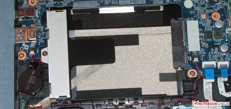 Auch ein 2,5-Zoll-Speichermedium kann eingebaut werden