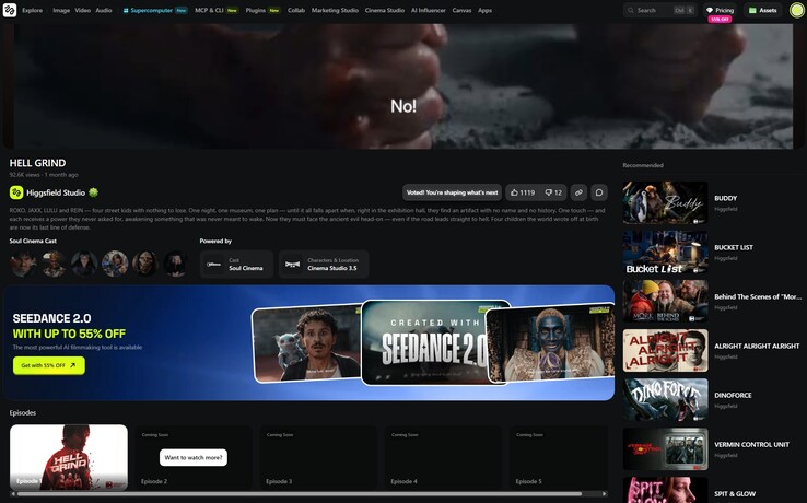 Episode 2 von Hell Grind ist auch nach der Anmeldung nicht verfügbar. Man kann sich nur über die Veröffentlichung benachrichtigen lassen.