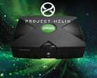 Originale Xbox-Konsole und das Project Helix Logo