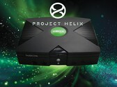 Originale Xbox-Konsole und das Project Helix Logo