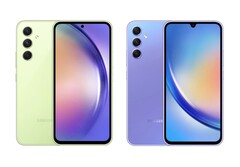 Das Samsung Galaxy A54 (links) und das Galaxy A34 (rechts) sollen beide in jeweils vier Farben auf den Markt kommen. (Bild: WinFuture)