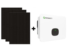 Solaranlage mit 3-phasigem Hybrid-Wechselrichter (Bild: Growatt, TW Solar)