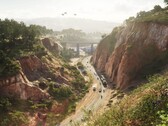 Bild aus GTA 6, das Landschaften und eine Brücke zeigt. (Bildquelle: Rockstar Games)
