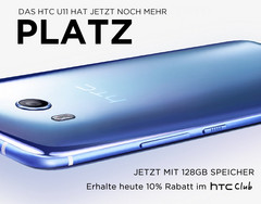 HTC U11: Mit 128 GB Speicher und 10 Prozent Rabatt