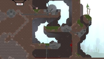 Im Bild: Ein Gameplay-Screenshot aus Super Meat Boy.