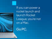 Intel behauptet, Rocket League könnte auf einem Mac nicht gespielt werden – das stimmt so nur nicht ganz. (Bild: Intel)