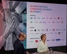 NGMN-CEO Anita Döhler präsentiert die 6G-Partner auf dem Mobile World Congress 2022. (Bild: Andreas Sebayang/Notebookcheck.com)