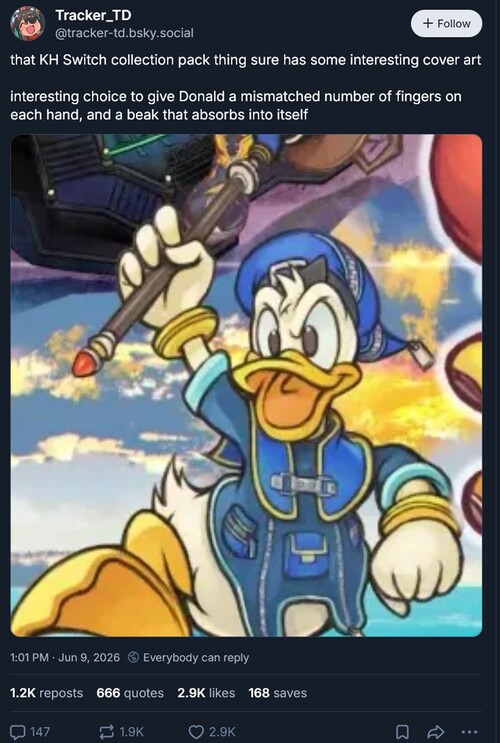 Donald-Duck-Illustration im Artwork der Kingdom Hearts Collection