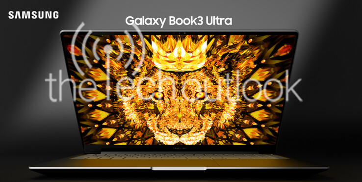 Das Galaxy Book 3 Ultra von vorne (Bild: TheTechOutlook)