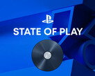 Banner zur PlayStation State of Play mit einer PS5-Disc.