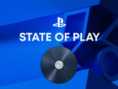 Banner zur PlayStation State of Play mit einer PS5-Disc.