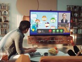 Der neue Huawei Smart Screen V ermöglicht durch die integrierte Kamera Videochats von der Couch aus. (Bild: Huawei)
