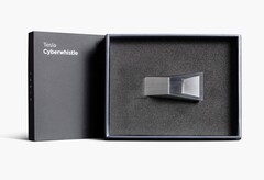 Die Tesla Cyberwhistle setzt auf ein Design, das durch den Cybertruck inspiriert wurde. (Bild: Tesla)
